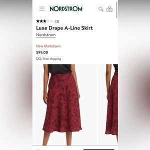 *NEW* Luxe Drape A-Line Skirt